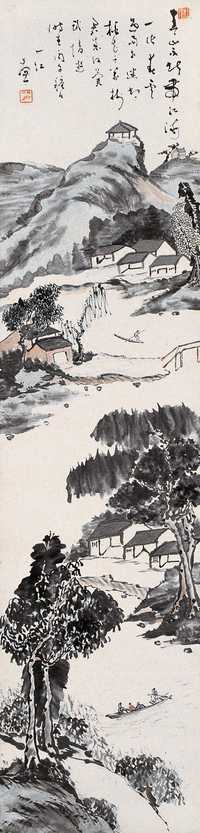 一江 山水 立轴